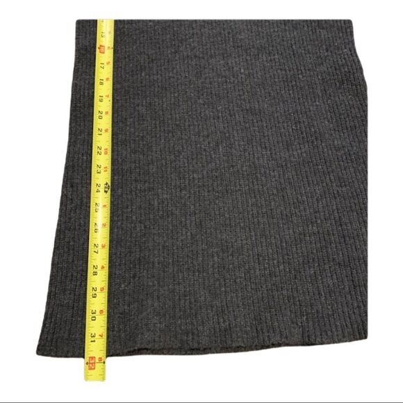 Nordstrom BP Gray Ribbed Sweater Dress Bell Sleeves Laced XS - Picture 3 of 5